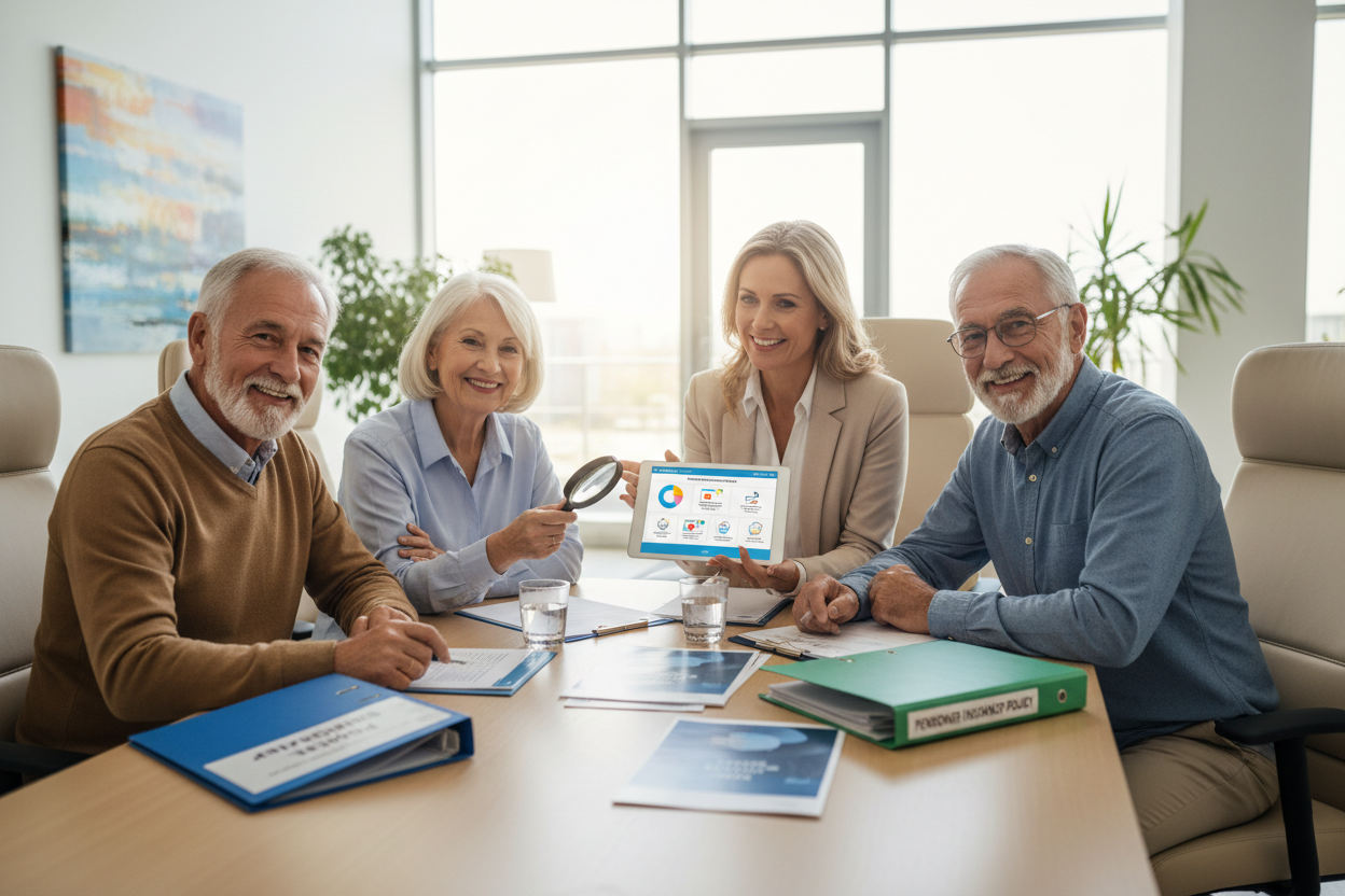 Selection of insurance services for pensioners image